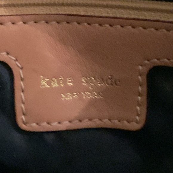 Kate Spade ♠️ BABY tote in green and navy blue cotton canvas EUC - Picture 3 of 14